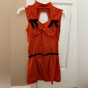Orange and black dance costume